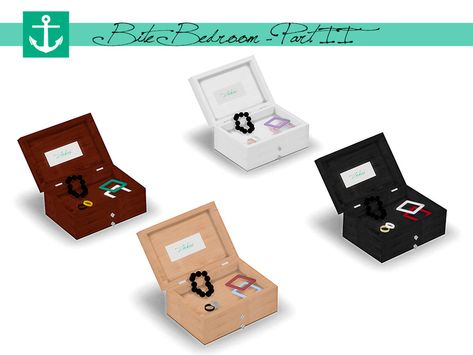 The Sims Resource - Bite Bedroom - Jewelry Box Sims 4 Cc Jewelry Decor, Sims 4 Jewelry Decor, Sims 4 Jewelry Clutter, Sims Resource Cc Furniture, The Sims Resource Clutter, The Sims Resource Objects, Sims Packs, Sims 4 Bedroom, Object Drawing