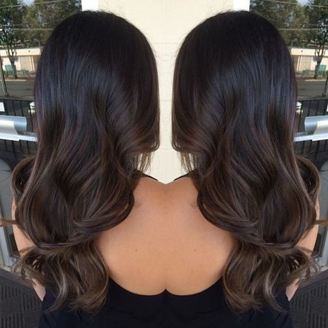 Subtle balayage ombré #keannehair                                                                                                                                                                                 More Black Hair Balayage, Subtle Balayage, Balayage Ombré, Balayage Hair Dark, Fall Hair Color For Brunettes, Brown Balayage, Hair Color Balayage, Fall Hair Color, Dark Brown Hair