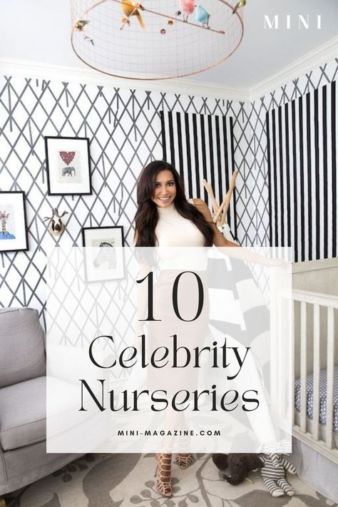 From Kourtney Kardashian’s whimsical room designed for daughter Penelope to Tiffani Thiessen’s deep, moody blue for son Holt, we’re sharing a peek inside the chicest celebrity nurseries! #celebritynurseries #nurserydecor #nurseryinspo #nurseryart #nurseryorganization #nurseryideas #girlnursery #boynursery #babygirlroom #babyboyroom #momhacks #interiordesign #parentinghacks #ttc #pregnant #pregnancy #nurserydesign #nurserytour #celebritybabies Celebrity Nurseries, Whimsical Room, Tiffani Thiessen, Mini Magazine, Nursery Organization, Nursery Inspo, Celebrity Babies, Baby Boy Rooms