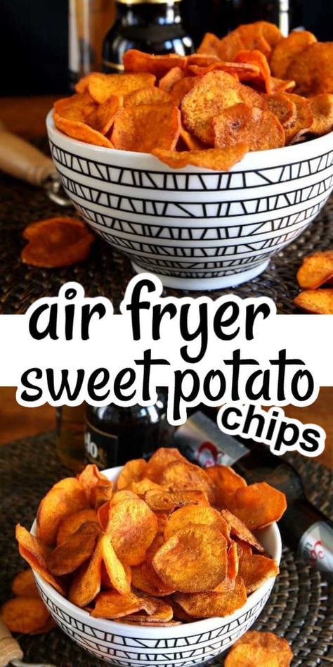 Air Fryer Sweet Potato Chips, Air Fryer Recipes Healthy Low Carb, Air Fryer Recipes Keto, Potato Chip Recipes, Air Fryer Recipes Snacks, Snack Easy, Mandoline Slicer, Air Fryer Oven Recipes, Air Fry Recipes