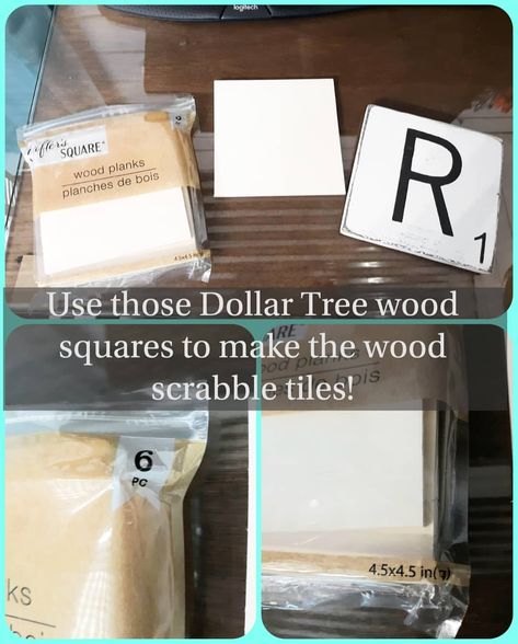 Craft Organization Diy, Farmhouse Crafts, Family Wall Decor, Diy Dollar Tree Decor, Dollar Tree Decor, Dollar Tree Diy Crafts, Diy Dollar Store Crafts, Scrabble Tiles, Family Crafts