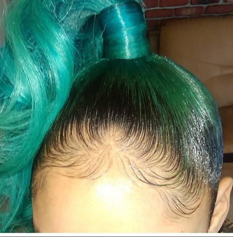 ♕Pinterest: @officialjada♕ FOLLOW TO SEE MORE! Green Ponytail, Hair Colorful, Turquoise Hair, Big Chop, Hair Laid, Hair Crush, Hair Life, Hair Natural, Love Hair