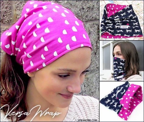 Face Wrap, Sewing Labels, Easy Face Mask Diy, Easy Face Masks, Costura Diy, Ladder Stitch, Hair Cover, Diy Sewing Pattern, Diy Mask