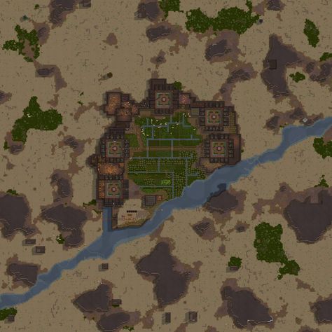 Rimworld Colony Map Layout, Cyberpunk Rpg, Sci Fi City, Sci Fi Movies, Game Assets, City Art, Cyberpunk, City Photo, Sci Fi