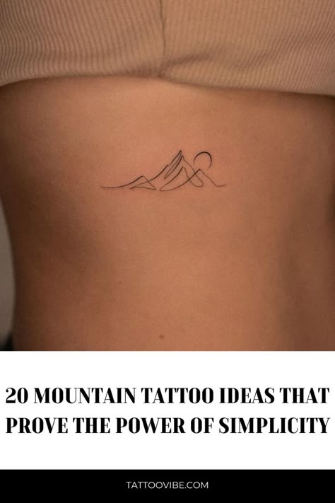 Mountain tattoos are a favored choice among those drawn to adventure, nature, and the expansive outdoors. When seeking inspiration for your next tattoo, consider commemorating your greatest challenges with a design that reflects them. Mountain Related Tattoo, Elegant Mountain Tattoo, Fine Line Tattoo With Meaning, Matching Hiking Tattoo, Tiny Adventure Tattoos, Mountain Adventure Tattoo, Tattoos Of Nature, Small Adventure Tattoos For Women, Colorado Tattoo Ideas Simple