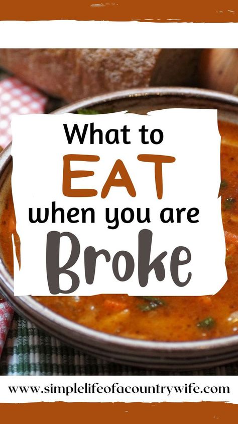 what to eat when you are broke Frugal Food Ideas, Poor Man Meals, Extremely Cheap Meals, Poor Mans Recipes, Thrifty Meals, Man Meals, Cheap Meal Plans, Frugal Food, Cheap Easy Meals