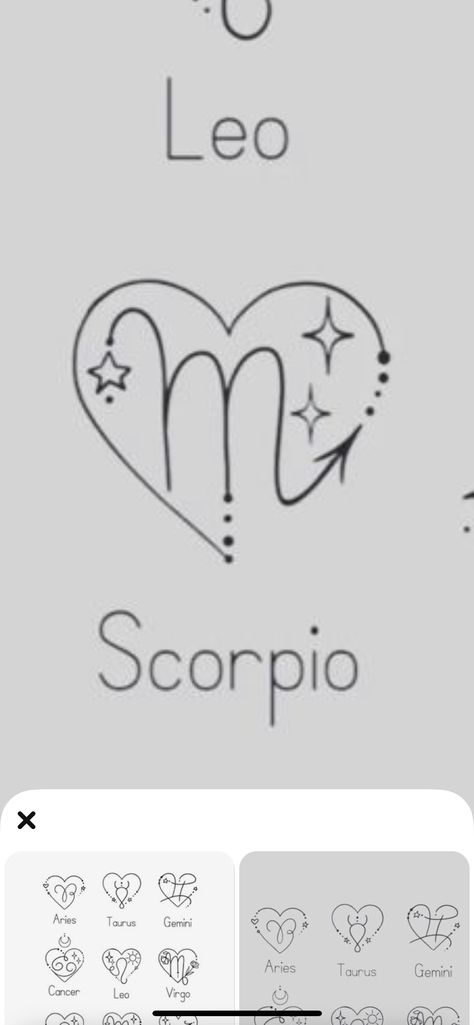 Leo Heart Tattoo, Scorpio Heart Tattoo, Scorpio Symbol, Leo And Scorpio, Scorpio Tattoo, Hand Tattoos For Girls, Zodiac Tattoo, Leo And Virgo, Face Tattoos