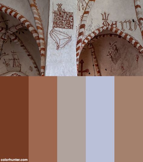 Maaria Medieval Church Color Scheme from colorhunter.com Medieval Color Scheme, Medieval Colour Palette, Historical Color Palette, Medieval Color Palette, Church Color Palette, Historical Crafts, Medieval Church, Medieval Aesthetic, Lotus Flower Art