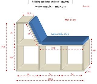 Making a Reading Bench for Children : 6 Steps (with Pictures) - Instructables Bookshelf Bench, Reading Bench, Kids Bench, Library Reading, Wood Shop Projects, Diy Bench, Bookshelves Kids, Bookshelves Diy, Toy Rooms