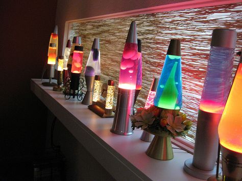 Beatles Room, Cool Lava Lamps, Fireplace Area, Deck Inspiration, Bohemian Bedrooms, Night Magic, Lava Lamps, Lamp Collection, I Love Lamp