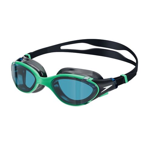 Speedo Futura Biofuse 2.0 Swimming Goggles - Harlequin Green/True Navy Triathlon Wetsuit, Competition Swimwear, Groove Design, Peripheral Vision, Learn To Swim, New Groove, Swimming Workout, Swimming Diving, Swim Caps