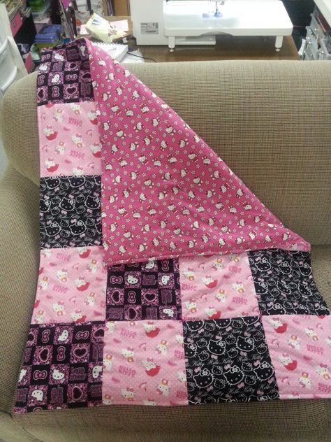 Hello Kitty Blanket Crochet Hello Kitty Blanket, Hello Kitty Quilt, Sanrio Blanket, Kitty Quilt, Pink Hello Kitty Blanket, Christmas Hello Kitty Blanket, Hello Kitty Bed Blanket Pillow, Quilt Diy, Hello Kitty Blanket