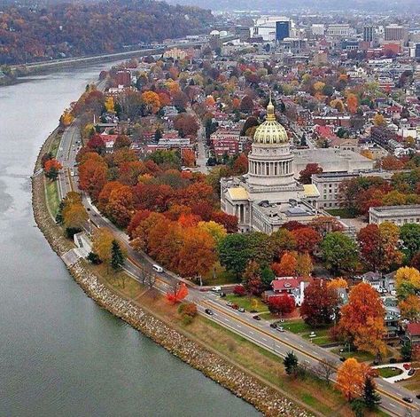 Towns In West Virginia, West Virginia Travel, West Va, Charleston West Virginia, Charleston Wv, Virginia Travel, Country Roads Take Me Home, Virginia Usa, Capitol Building