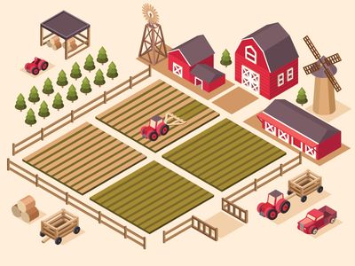 Farmhouse Images, Diy Recipe Binder, Farm Illustration, Dribbble Design, Small Space Interior Design, Minecraft Farm, Isometric Drawing, Farm Layout, Farm Games