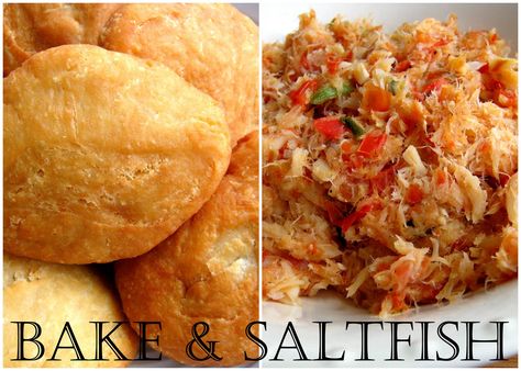 Caribbean Breakfast, Bake And Saltfish, Different Types Of Food, Salt Fish, Guyanese Recipes, Trinidad Recipes, Carribean Food, Trini Food, Jamaican Dishes