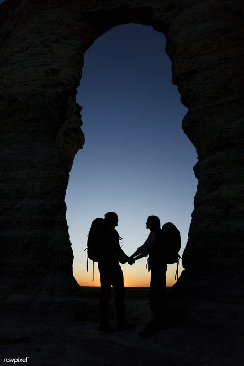 Couple hiking together in the wilderness | premium image by rawpixel.com / McKinsey Hiking Couple Aesthetic, Couple On Mountain, Trekking Couple, Hiking Together, Trip Couple, Hiking Couple, Hiking Pics, Vision 2024, Hiking Pictures