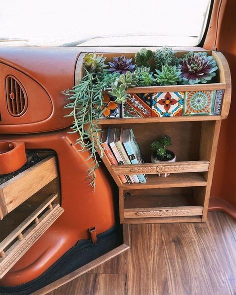 Cottagecore Van Life, Painted Bus, Van Interior Design, Van Life Ideas, Van Life Interior, Boho Van, Caravan Conversion, Bus Build, School Bus Camper