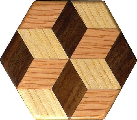 Tiny Tumbling Block Pattern Weight 3 Tumbling Block Quilt, Tumbling Blocks Pattern, Wood Quilt Block, Tumbling Blocks Quilt, Woodworking Plans Patterns, Cnc Ideas, Tumbling Blocks, Pattern Weights, Block Quilt