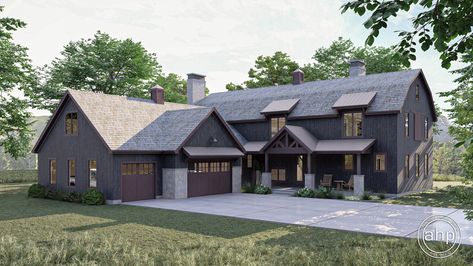 Advanced House Plans, Barn Plan, Barndominium Plans, Gambrel Roof, Rustic Exterior, Screened In Patio, Large Family Rooms, Barn Style House, Metal Building Homes