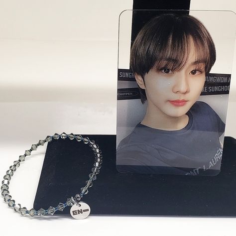 ENHYPEN Jungwon Gray Mic inspired Swarovski Crystal bracelets. https://bludolfincreations.etsy.com/listing/1687210406 #enhypen #enhypenjungwon #jungwon #kpop #engene #enhypenjewelry #enhypenbracelets #enhypenbracelet #enhypentour #enhypenmerchandise Swarovski Crystal Bracelet, Inspired Jewelry, Crystal Bracelets, Swarovski Crystal, Swarovski Crystals, Bts, Crystals