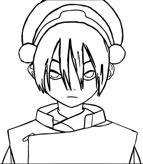 Toph Beifong Drawing, Avatar Coloring Pages The Last Airbender, Toph Avatar Drawing, Avatar Drawing Easy, The Last Airbender Drawings, Aang Drawing, Bread Doodle, Avatar The Last Airbender Toph, The Last Airbender Toph