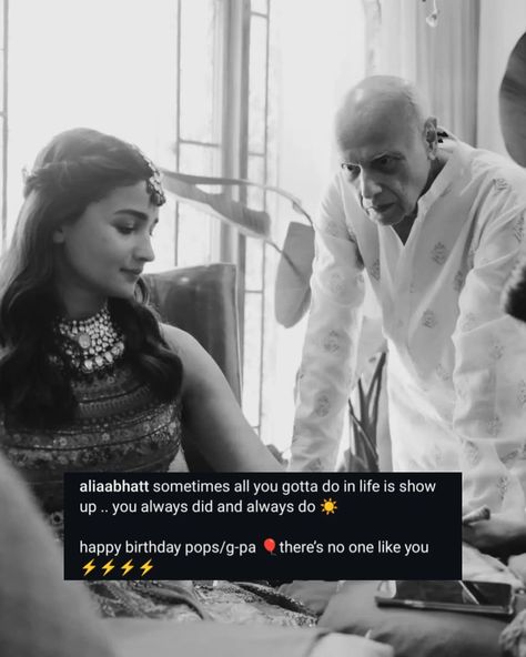 Alia Bhatt recently took her Instagram handle and shared a special birthday wish for her father, Mahesh Bhatt, and shared one inspiring thing he always does in life. #aliabhatt #aliabhattfans #aliabhattfc #aliabhattkapoor #maheshbhatt #maheshbhattfilms #birthdaywish How To Wish Birthday, Birthday Wishes For Father, Mahesh Bhatt, Wish Birthday, Birthday Wishes For Her, Birthday Story, Special Birthday Wishes, Father Birthday, Birthday Wish