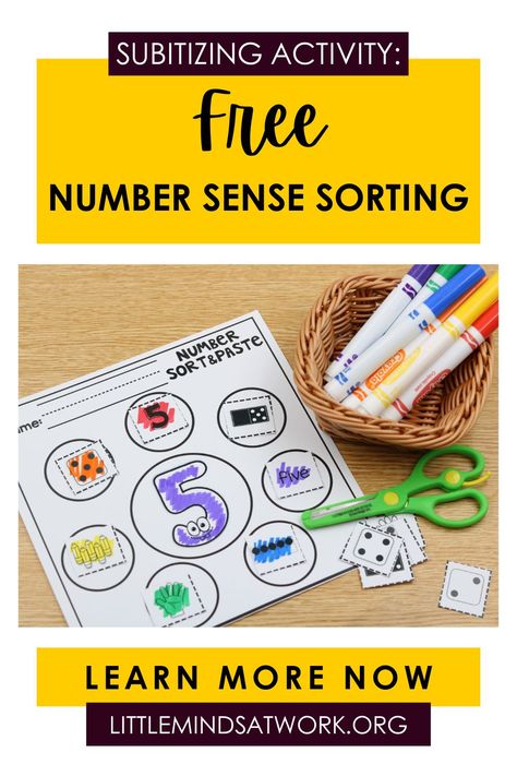 Number 1 Sensory Activities, Comparing Number Activities Kindergarten, Free Number Sense Activities, Small Group Math Kindergarten, Number Sense For Preschool, Learning Number Activities, Number Representation Kindergarten, Math Number Sense Kindergarten, Free Number Sense Printables