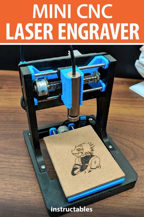 Make a mini CNC Arduino based laser engraver using 3D printed parts. #Instructables #3Ddesign #3Dprinted #3Dprinting #electronics #technology #Arduino #arduinoproject #microcontroller #automation Led Cube Arduino, Arduino Laser, Arduino Bluetooth, Arduino Led, Esp8266 Arduino, Arduino Projects Diy, Arduino Cnc, Hobby Cnc, Arduino Programming