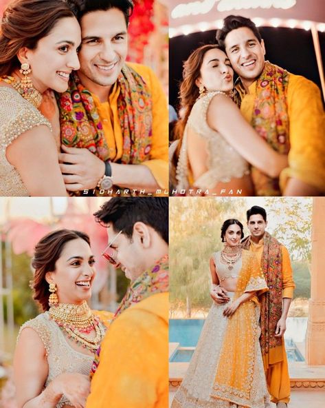 Mehndi Boys, Sidharth Malhotra Wedding, Sid Kiara Wedding, Siddharth Kiara, Photoshoot Lehenga, Sid Kiara, Wedding Dresses Styles, Haldi Ceremony Outfit, Siddharth Malhotra