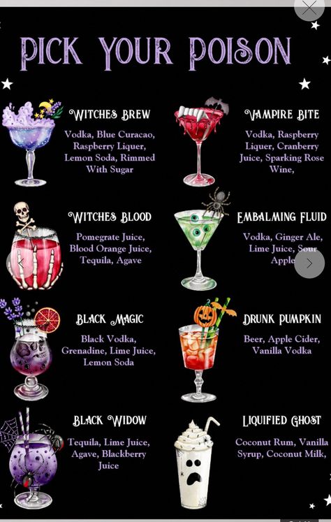 Goth Alcoholic Drinks, Sourpuss Drinks, Beetlejuice Drink Recipe, Beetlejuice Drink, Gothic Drinks, Coffee Vodka, Easy Baked Spaghetti, Witch Wedding, Blackberry Syrup