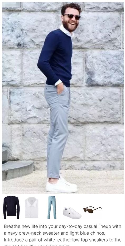 Men Blue Trousers Outfit, Blue Grey Outfit Men, Light Blue Trousers Outfit Men, Light Grey Chinos Men Outfits, Sky Blue Pants Outfit Men, Light Blue Chinos Men Outfits, Light Grey Pants Outfit Men, Light Blue Jeans Outfit Casual, Grey Chinos Men Outfits