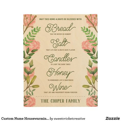 Custom Name Housewarming Bread Salt Wine Quote Wood Wall Decor. This quote poster makes a perfect housewarming gift - bread, candles, wine, honey, and salt are traditional housewarming / new home gifts. Add the recipient's family name or other message at the bottom for the perfect custom gift that's personalized from the heart.  #ad Salt Bread, Wine Meme, House Gift Box, Wine Quote, Housewarming Gift Baskets, Wood Company, Pun Meme, Joy Gifts, Housewarming Gift Ideas