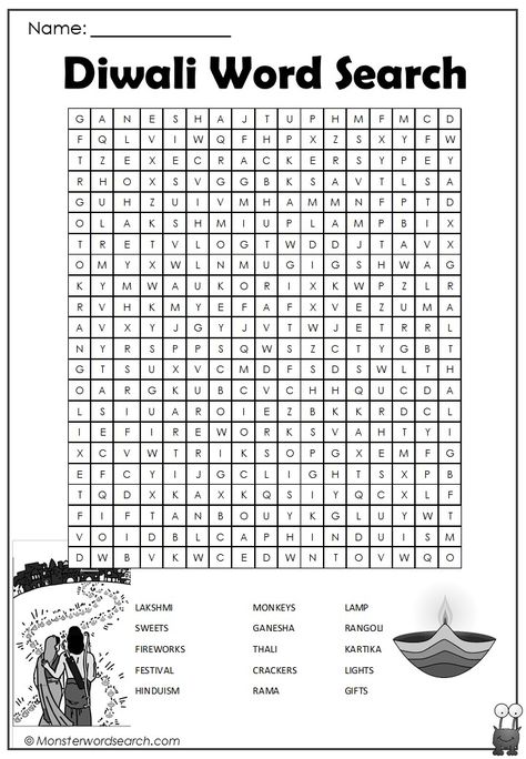 nice Diwali Word Search Diwali Party Games, Bday Party Games, Diwali Party Ideas, One Minute Party Games, Diwali Card Making, Diwali Games, Games In English, Homemade Cream Puffs, Diwali For Kids