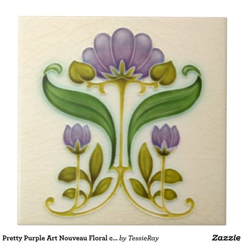 Fleurs Art Nouveau, Arte Art Deco, Craftsman Tile, Motifs Art Nouveau, Apartment Deco, Design Art Nouveau, Art Deco Tiles, Applique Art, Relief Art