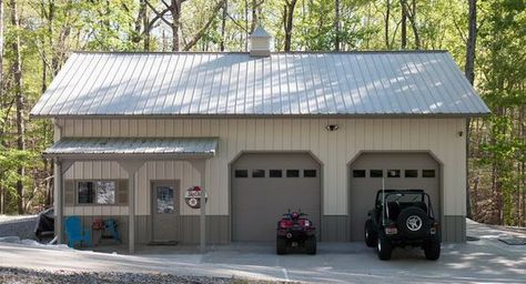 Morton Buildings hobby garage in Gaffney, South Carolina. Gaffney South Carolina, Pole Building Garage, Morton Building Homes, Hobby Garage, Garage Shop Plans, Pole Barn Designs, Metal Garage Buildings, Metal Shop Building, Pole Barn Garage