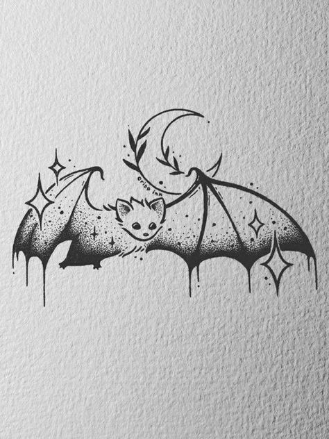 Mini Halloween Tattoos, Crisp Ink, Arte Doodle, Bat Tattoo, Spooky Tattoos, Cute Little Tattoos, Halloween Tattoo, Tatuaje A Color, Drawing Faces