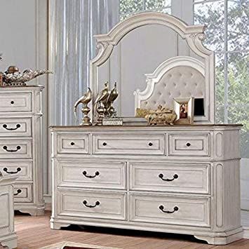 Commode Shabby Chic, White Dresser Bedroom, White Wood Dresser, Antique White Furniture, Cheap Dresser, Farmhouse Dresser, White Chest Of Drawers, Dresser Furniture, 7 Drawer Dresser