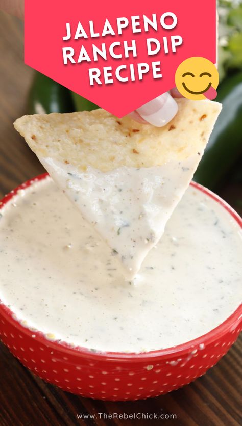 Jalapeno Ranch Dip, Jalapeño Ranch Dip, Ranch Dip Recipe, Dip Sauce, Dips And Appetizers, Snack Dip, Dip Recipes Easy, Ranch Dip, Dips Appetizers