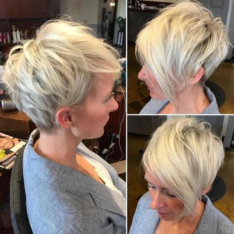 Shaggy Blonde Pixie With Long Bangs Blond Pixie, Longer Pixie Haircut, Long Pixie Hairstyles, Pixie Cut Styles, Fine Straight Hair, Pixie Cut With Bangs, Pixie Bob Haircut, Long Pixie Cuts, Long Pixie