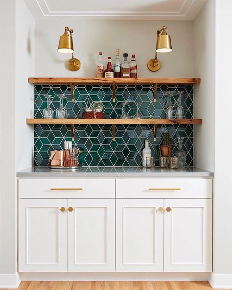 @amazonhome LikeShop Backsplash Coffee Bar, Coffee Bar Backsplash, Bar Backsplash, Bar Tile, Bar Nook, Wallpaper And Tiles, 1970s Decor, Christmas Coffee Bar, A Frames