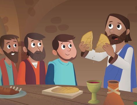 Bible Stories: The Last Supper - Catholic Teacher Resources Bread And Wine, The Last Supper, Bible Story, English Lessons For Kids, Religious Education, Difficult Times, Last Supper, Bible Stories, English Lessons