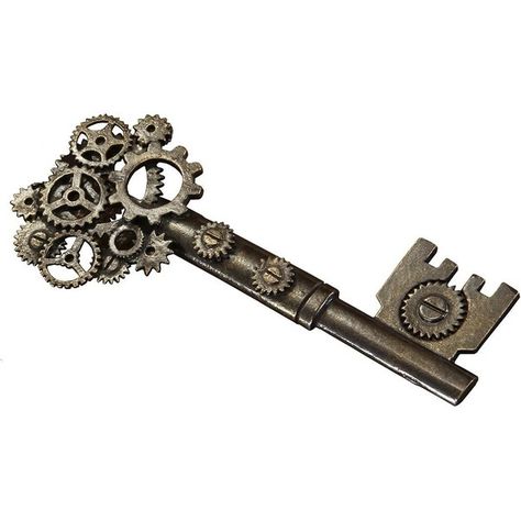 Lock Key Tattoos, Skelton Key, Gear Tattoo, Casual Steampunk, Steampunk Items, Steampunk Key, Steampunk Couture, Under Lock And Key, Eccentric Style