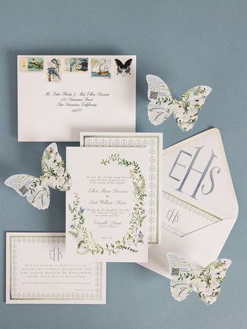 Butterfly Wedding Theme, Butterfly Wedding Invitations, Timeless Wedding Invitations, Die Cut Card, Butterfly Invitations, Spring Garden Wedding, Wedding California, Butterfly Background, The Golden Gate Bridge