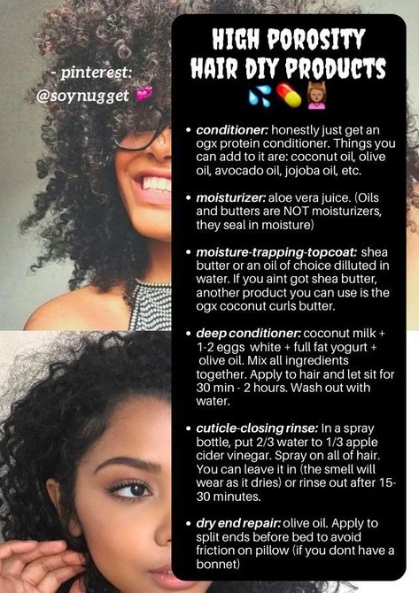 High Porosity Hair DIY products Hair Care Ideas, High Porosity Hair, Oil Cleansing, Natural Hair Treatments, Hair Diy, Hair Things, Hair Porosity, Diy Products, Hairstyles Updo