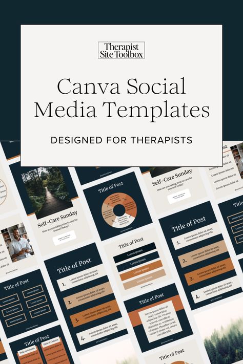 Are you looking for a template that is easy to customize to fit your brand’s color story, fonts, and images? Click to shop our Erikson social media templates designed for therapists. You can also adjust the layouts to suit your Social Media content. Therapist Social Media, Therapist Marketing, Canva Social Media Templates, Landing Page Design Inspiration, Best Landing Page Design, Canva Social Media, Instagram Font, Squarespace Website Templates, Facebook Post Template