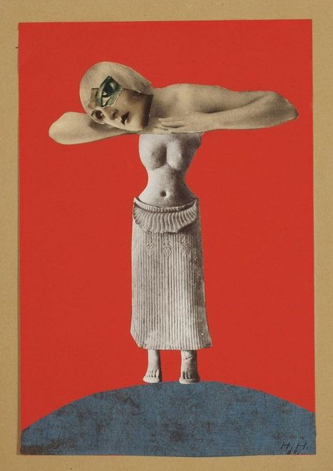 Untitled (From an Ethnographic Museum), 1930Hannah Höch, Museum für Kunst und Gewerbe Hamburg © VG BILD-KUNST Bonn, 2016 Hannah Hoch Collage, Hannah Hoch, John Heartfield, Dada Artists, Dada Collage, Dada Movement, Industrial Landscape, Paula Scher, Francis Picabia