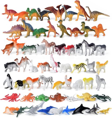 ELECLAND 60Pcs Animal Figures Toys, Mini Sea Creatures Toys, Farm Animal Figures, Dinosaur Figures Toys, Safari Animal Figures Woodland Animal Figures, Mini Animal Cake Toppers, Kids Play Figures Check more at https://gayliving.ca/product/elecland-60pcs-animal-figures-toys-mini-sea-creatures-toys-farm-animal-figures-dinosaur-figures-toys-safari-animal-figures-woodland-animal-figures-mini-animal-cake-toppers-kids-play-figures/ Animal Cake Toppers, Animal Figurine Toys, Dinosaur Triceratops, Dinosaur Figures, Animal Theme Birthday, Mini Animals, Toy Animals, Dinosaurs Figures, Animal Cake