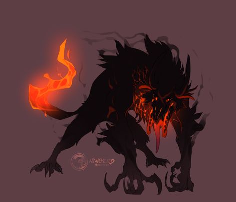 [Adopt Extra] Demon wolf concept by NinGeko Wolf Monster Concept Art, Demon Form Concept Art, Demonic Wolf, Wolf Concept, Wolf Demon, Wolf Monster, Demon Dragon, Pet Anime, Demon Wolf