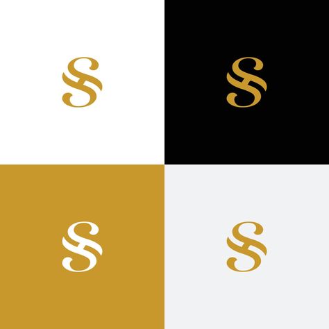 logo avec les initiales sh moderne et luxueux Branding, Quick Saves, Logos