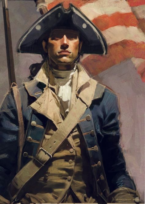 Armand Serrano, Ipad Painting, Using Procreate, The Patriot, Happy Fourth Of July, Happy 4th Of July, 2d Art, Happy 4 Of July, Portrait Painting